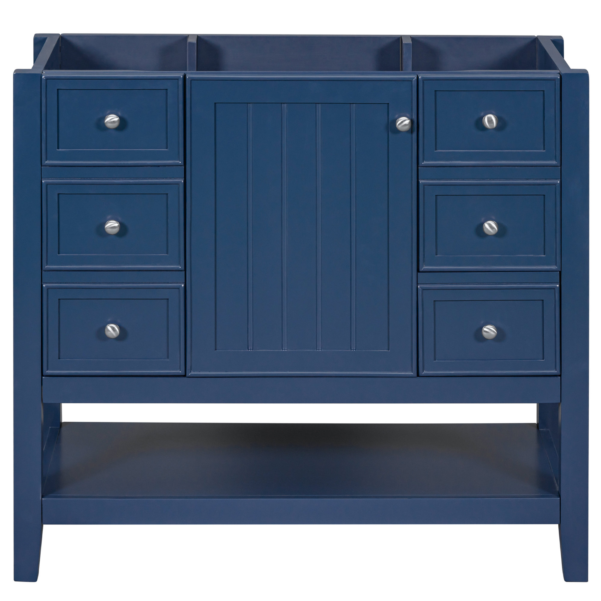 specool Solid Wood 36" Bathroom Vanity Without Sink, Base Only